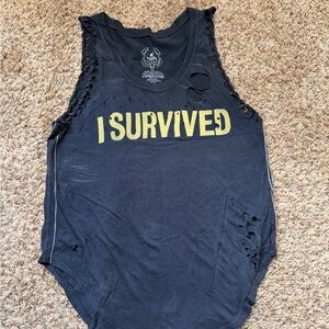 Black 'I Survived' Sex Pistols Tank Top